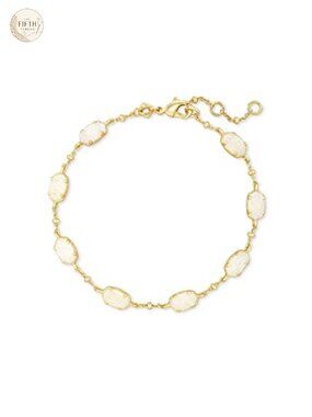 Kendra Scott Style Emilie Link Bracelet Gold Plated Brass Chain 6.5